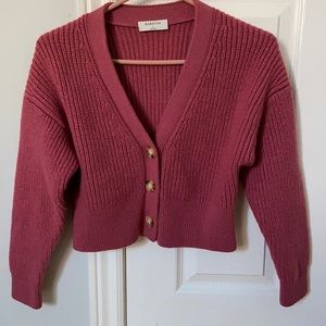 COPY - Aritzia Canberra Cardigan in colour rhodon pink, size women’s small.